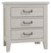 Vaughan-Bassett Passageways Oyster Grey 3 Drawer Nightstand in Grey image