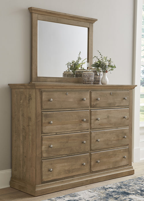 Vaughan Bassett Carlisle 8-Drawer Dresser in Warm Natural