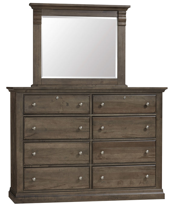 Vaughan Bassett Carlisle 8-Drawer Dresser in Natural Grey