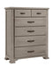Vaughan-Bassett Joinery 5 Drawer Chest in Washed White Oak image