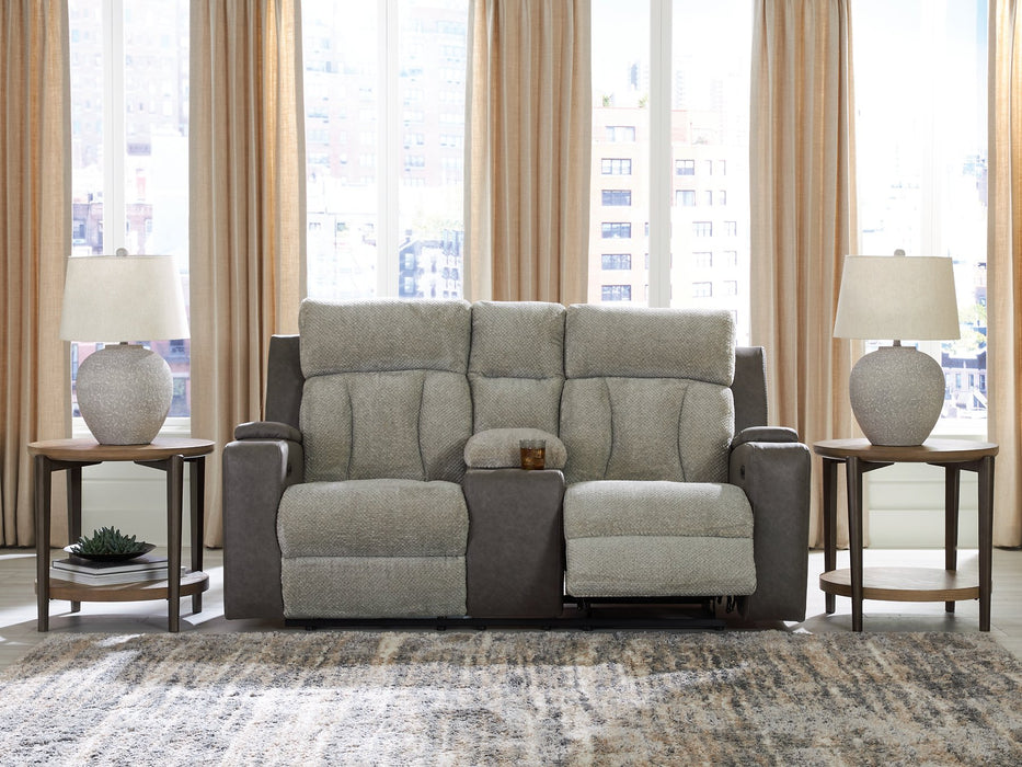 WhipLash Power Reclining Loveseat with Console