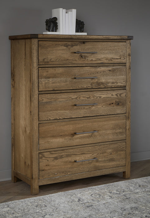 Vaughan Bassett Dovetail 5-Drawer Chest in Natural