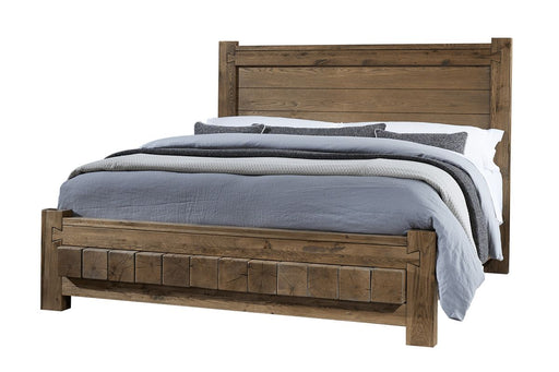 Vaughan Bassett Dovetail Queen Poster Bed with 6x6 Footboard in Natural image