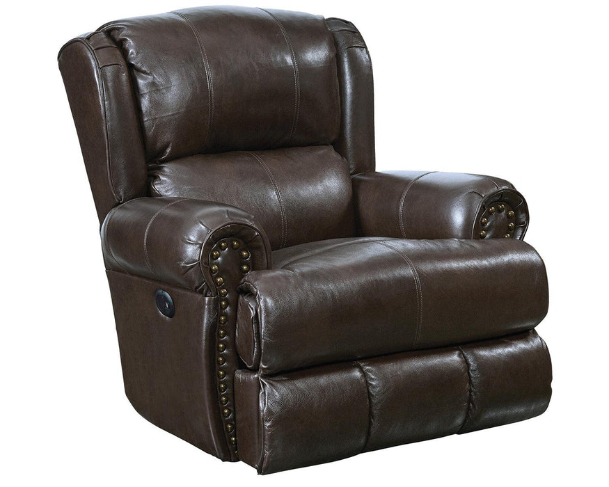 Catnapper Duncan Deluxe Glider Recliner in Chocolate