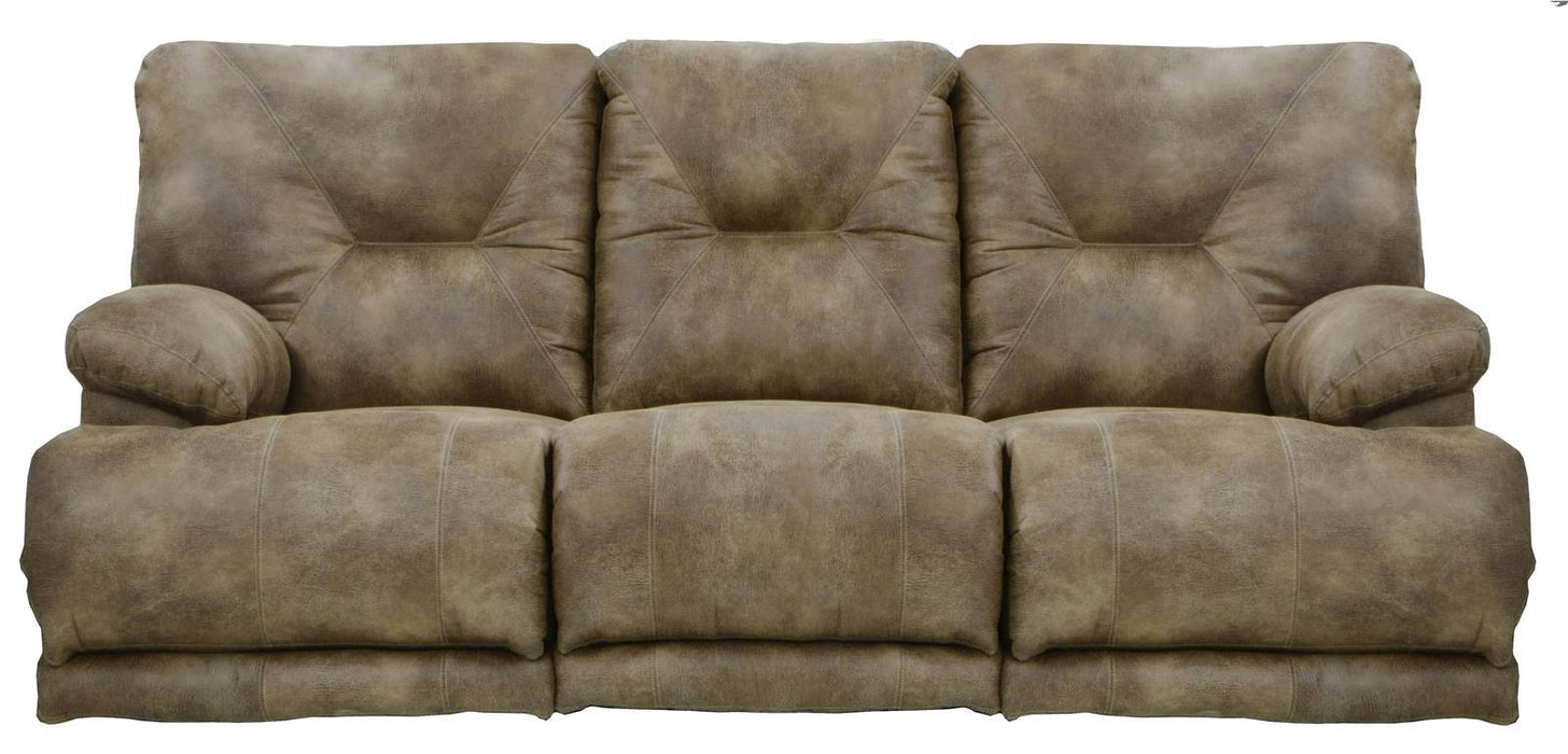 Catnapper Voyager Power Lay Flat Reclining Sofa in Brandy