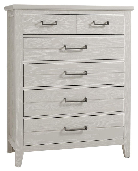 Vaughan-Bassett Passageways Oyster Grey 5 Drawer Chest in Oyster Grey
