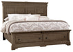 Vaughan-Bassett Heritage King Mansion Bed with Storage Footboard in Cobblestone Oak image