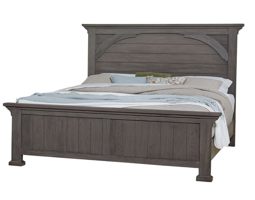 Vaughan Bassett Vista King Mansion Bed in Grey Oak image