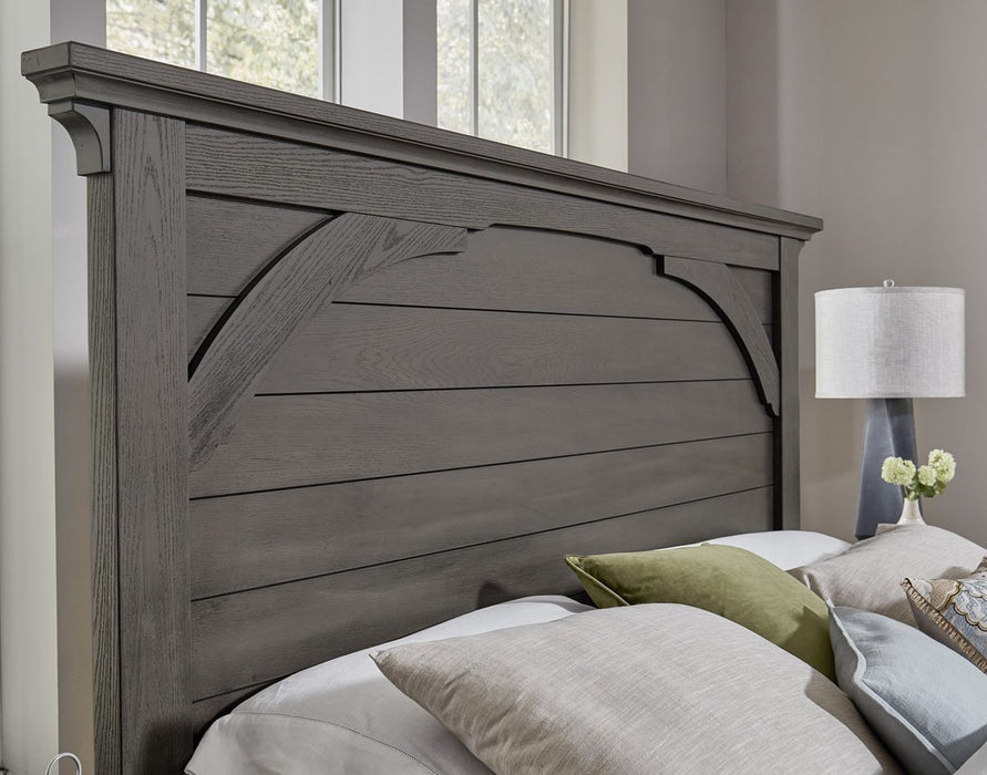 Vaughan Bassett Vista Queen Mansion Bed in Grey Oak