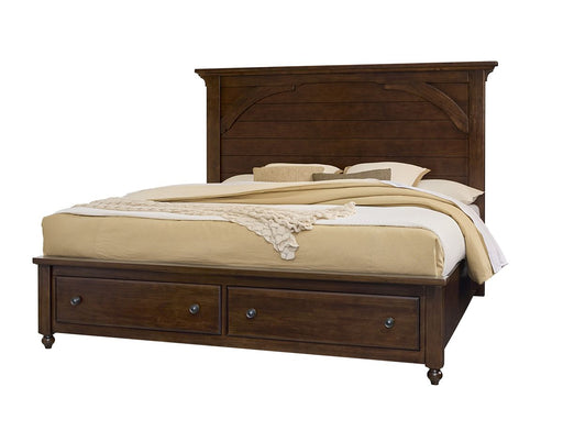 Vaughan Bassett Vista King Mansion Storage Bed in Warm Cherry image