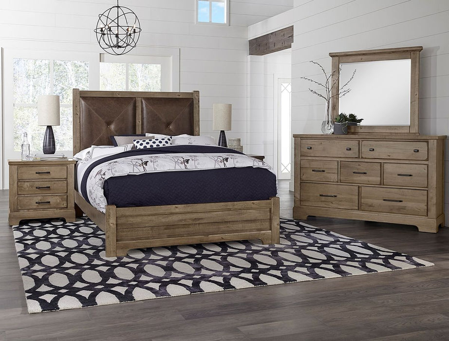 Vaughan-Bassett Cool Rustic 7 Drawer Dresser in Stone Grey